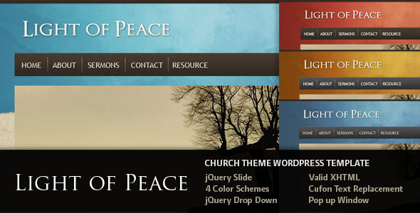 Light of Peace - Wordpress Template - ThemeForest Item for Sale