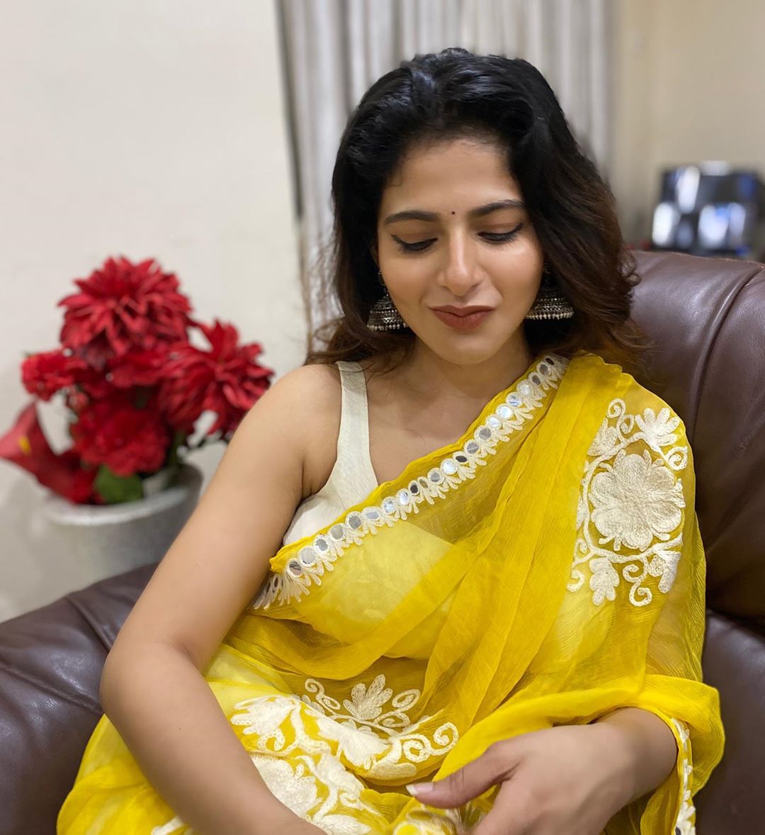 Iswarya Menon Latest Photos In Saree