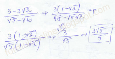 (3-3√2)/(√5-√10) solved