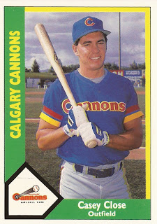 Casey Close 1990 Calgary Cannons card