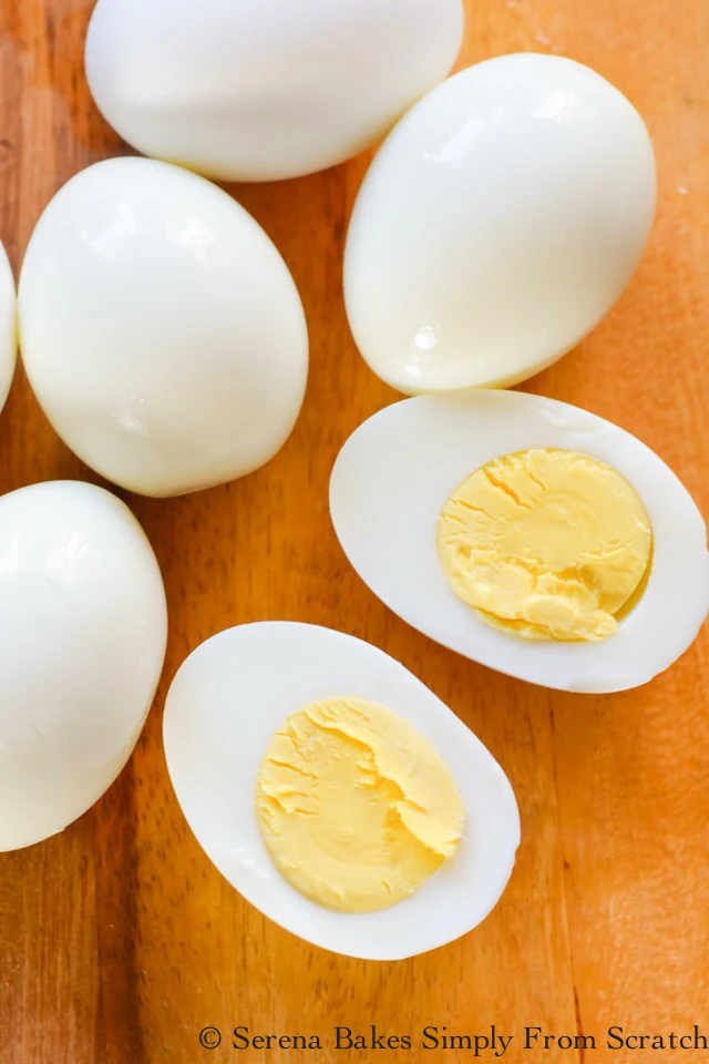 Smoked Salmon Deviled Eggs use easy peel egg recipe from Serena Bakes Simply From Scratch.