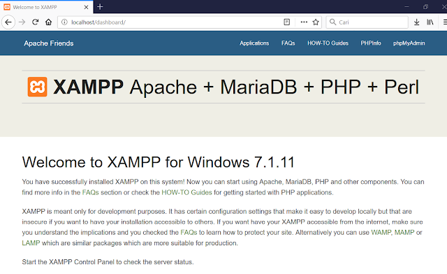  Tidak menyerupai arahan HTML yang sanggup pribadi diproses oleh WEB broser Trik Menginstall XAMPP di Windows