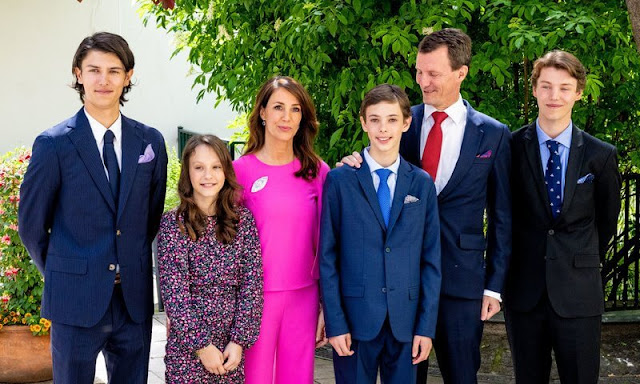 Crown Princess Mary in Zimmermann. Princess Marie in Armani. Countess Athena in Mango. Princess Isabella in Scanlan Theodore