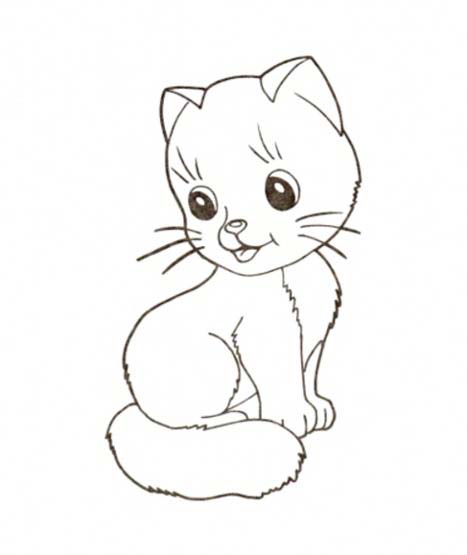 Mewarnai Gambar Kucing Lucu - Mewarnai Gambar