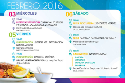 Programa completo carnaval en Puyo 2016