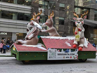 Reindeer Horn Section Santa Claus Parade.