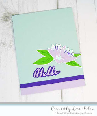Bright Blossoms Hello card-designed by Lori Tecler/Inking Aloud-stamps and dies from Altenew