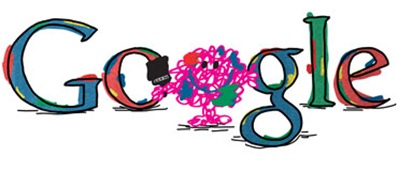 76th Birthday Of Roger Hargreaves-Mr Messy Google Doodle Logo