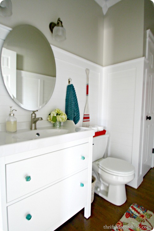 white planked walls 