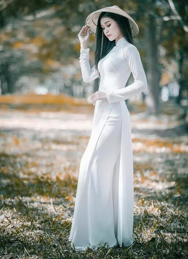 Thiếu nữ áo dài trắng, nón lá