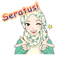 sticker gambar wanita hijab png