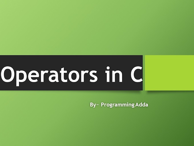 Operators in C