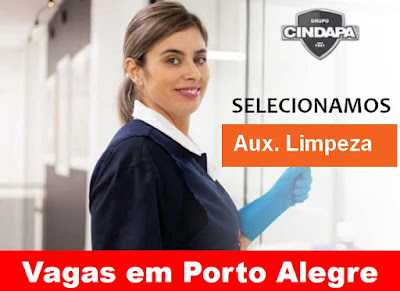 Cindapa abre vaga para Auxiliar de Limpeza em Porto Alegre