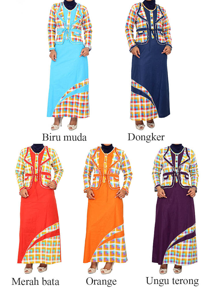  Contoh gambar Baju Gamis Muslimah yg lagi trend Elneddy 