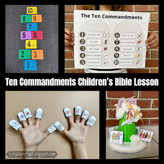 Ten Commandments Children's Bible Lesson | scriptureand.blogspot.com