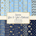 Papel digital Blue and gold Mermaid GRATIS