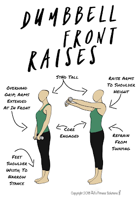 Dumbbell Front Raise Picture Instructions