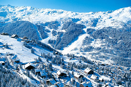 Mountain skiing resort