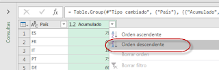 Power Query: Ordenar en descendente en base a un segundo criterio