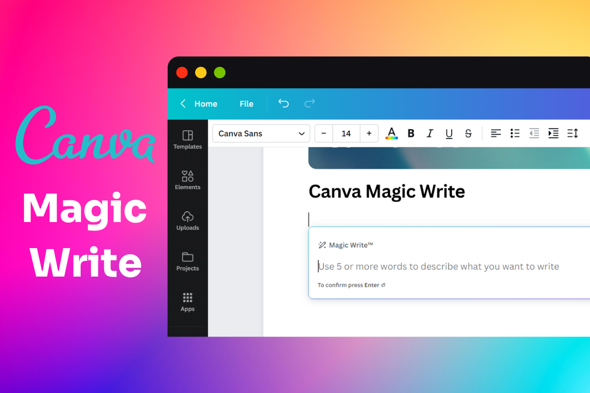 How to use the Magic Write AI tool in Canva?