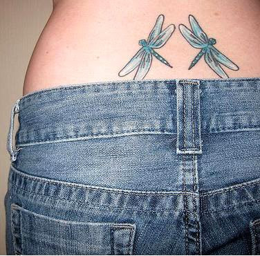 not uncommon dragonfly tattoo drawn on the lower back is a symbol of a very 