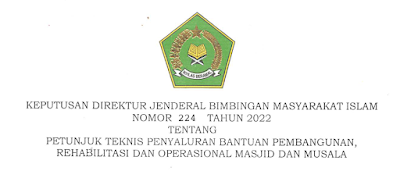 Juknis Bantuan Pembangunan, Rehabilitasi dan Operasional Masjid dan Musala