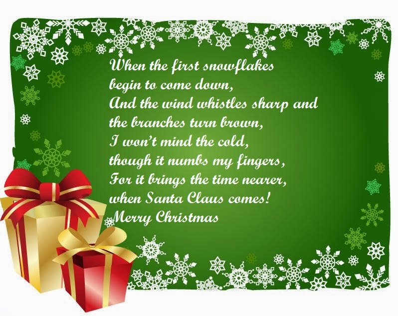 Merry Christmas 2015 Poems for Kids Children to Recite at 