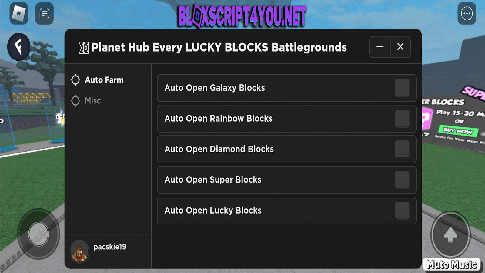 Planet Hub Lucky Blocks Battlegrounds Mobile Script