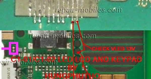Trik Jumper Jalur Lampu Nokia C1-02 Dan Nokia C1-01