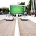 The game of Pong with two electric cars Smart Fortwo