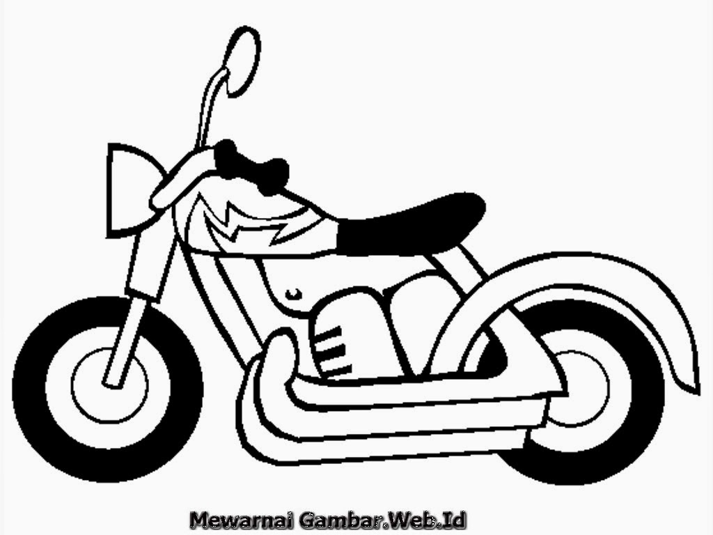 Mewarnai Gambar Sepeda Motor  Mewarnai Gambar