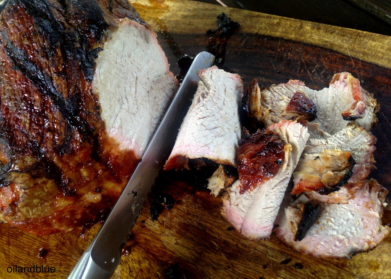 http://oilandblue.blogspot.com/2014/08/maple-glazed-smoked-pork-gas-grill.html