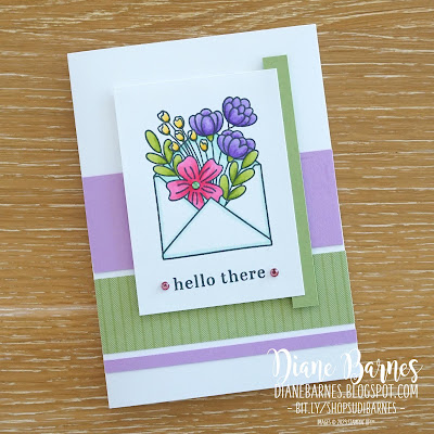 Colour me happy mystery card challenge 1 - using Stampin Up Full of Love stamp set and Stampin Blends markers. Cards by Di Barnes, Independent Demonstrator in Sydney Australia. - Quick and easy cards - Card Challenges - cardmaking - simple stamping -