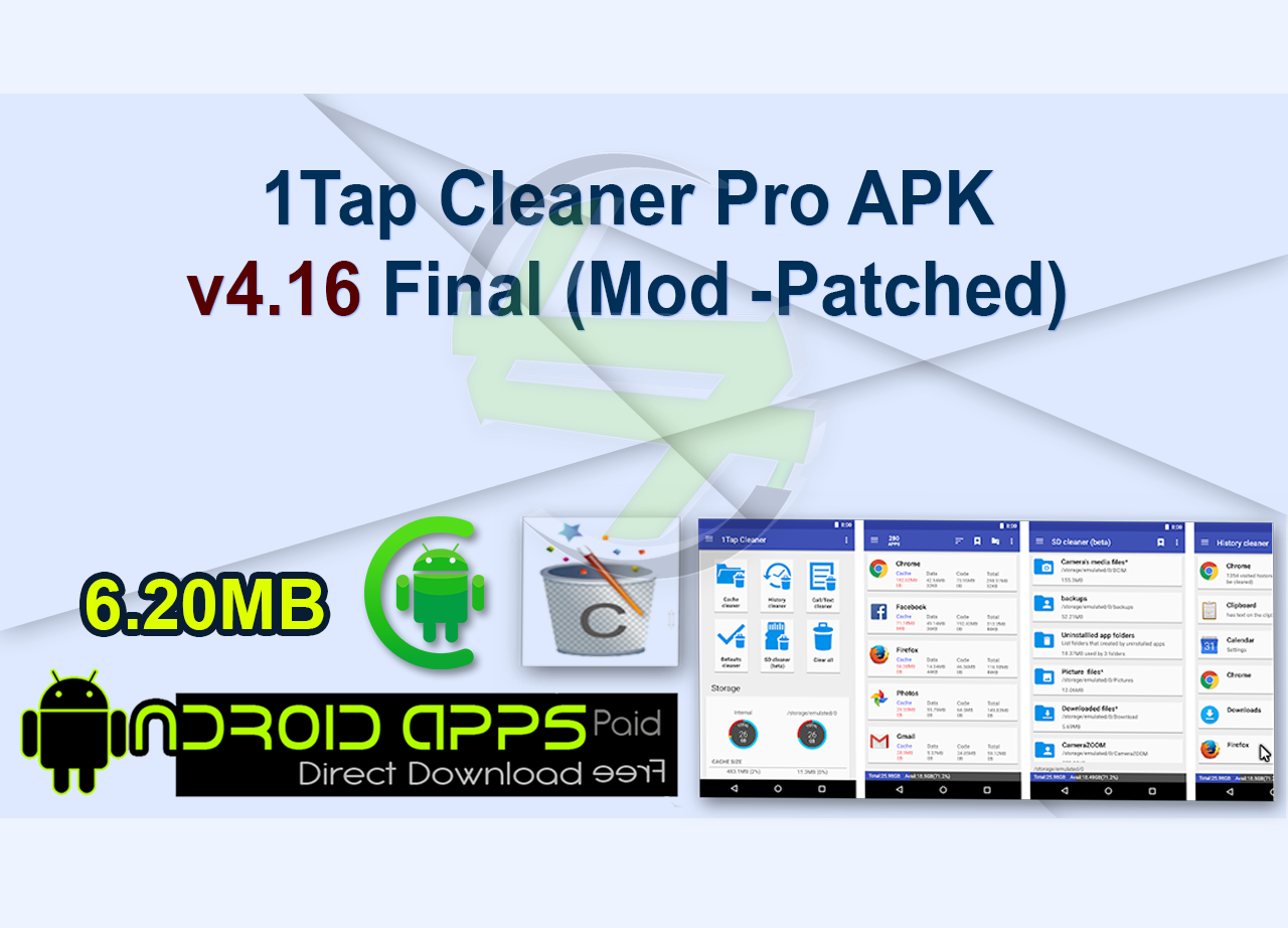 1Tap Cleaner Pro APK v4.16 Final (Mod -Patched)