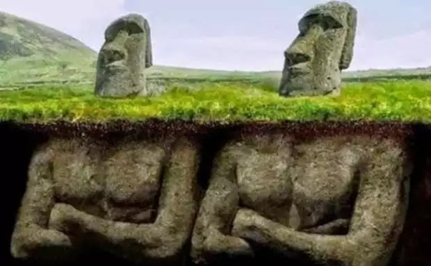 Το Μυστήριο με τα Αγάλματα στο Νησί του Πάσχα: Δείτε ΤΙ βρήκαν οι Επιστήμονες κάτω από τα Κεφάλια και έπαθαν ΣΟΚ..!