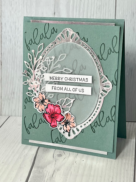 Christmas Card idea using Fitting Florets collection from Stampin' Up!