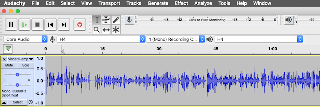 A screen shot of an Audacity project