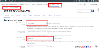 seting lokasi Indonesia Moodle 4