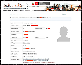 Reprogramarse para el curso de seguridad vial para conductores MTC