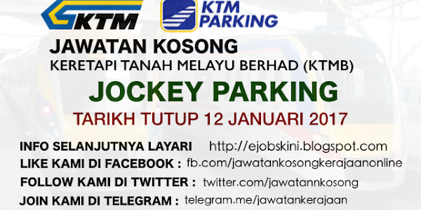 Jawatan Kosong Terkini KTMB - 12 Januari 2017