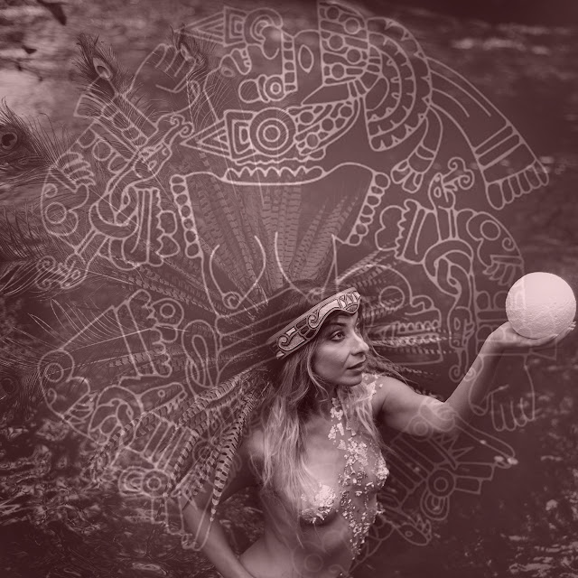 Yvette Marie Ramirez Aztec Moon Goddess Coyolxauhqui cosplay Aztec Icon model 