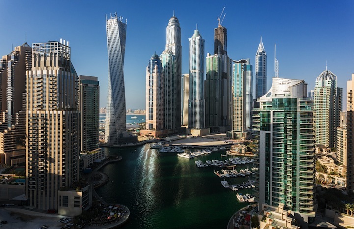 Pemandangan Struktur Gedung Kota Dubai
