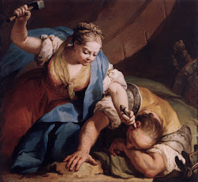Sisera killed by Jael in her tent
