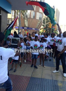 See Photos - Massive Biafran Supportors Protest In Spain For Nnamdi Kanu's Release