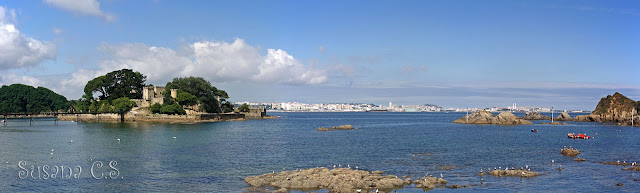 Panorámica de la bahía de Santa Cruz de Oleiros - Día Mundial del Agua