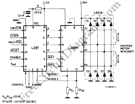 L297 Stepper Motor Controller Circuits