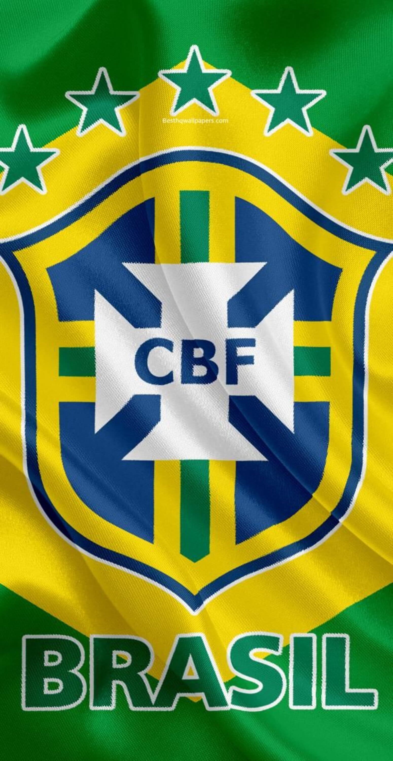 خلفية شعار منتخب البرازيل للجوال بدقة عالية 4K