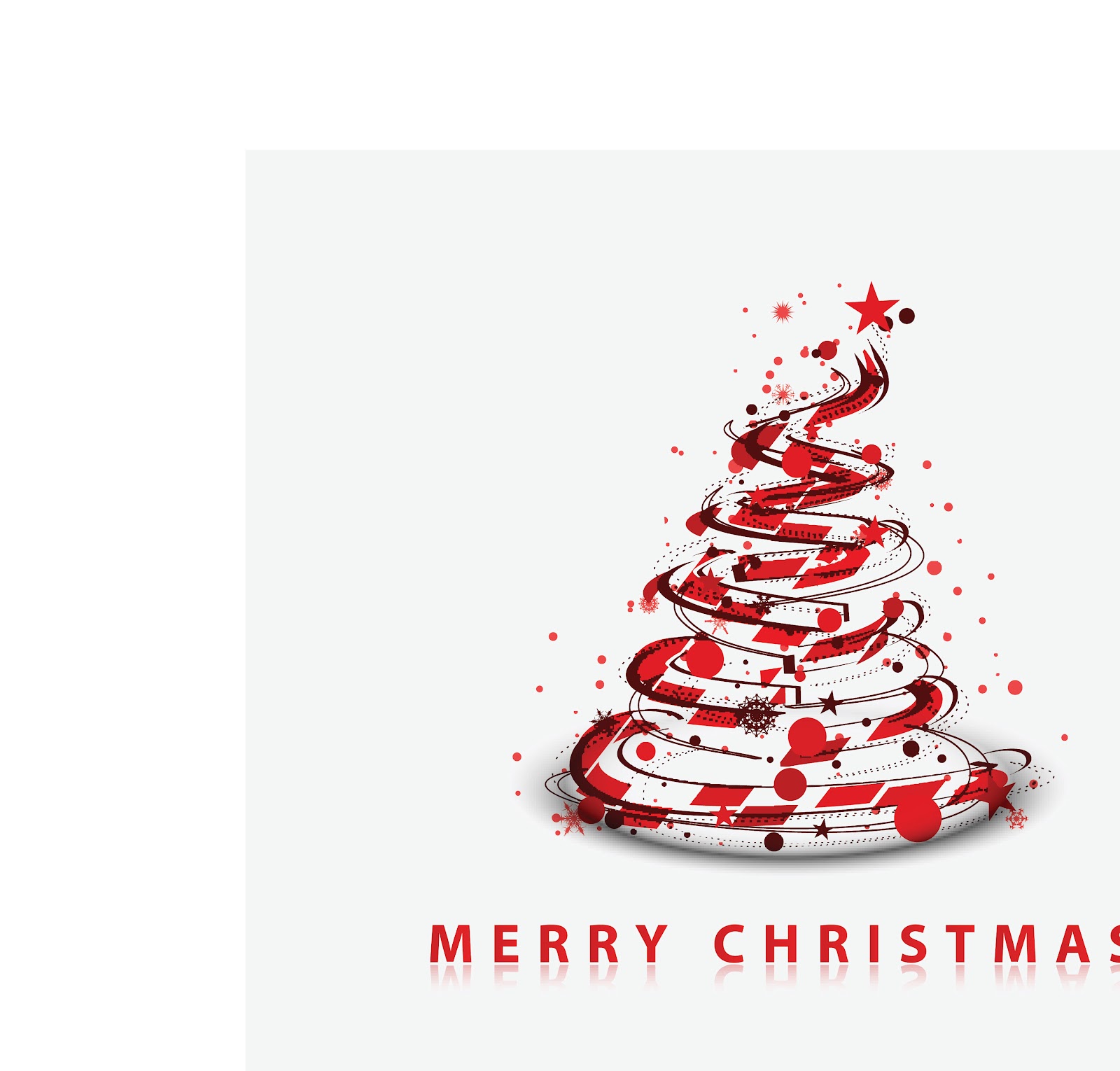 ... Merry Christmas retro template vector, Modern abstract christmas tree