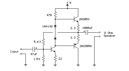 TRANSISTOR 3 AUDIO AMP ELECTRONIC CIRCUIT