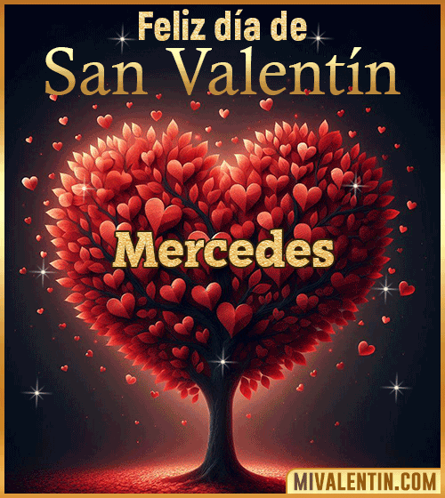 Gif feliz día de San Valentin Mercedes